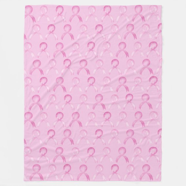 Breast Cancer Pink Ribbon Blanket #breastcancer (Front)