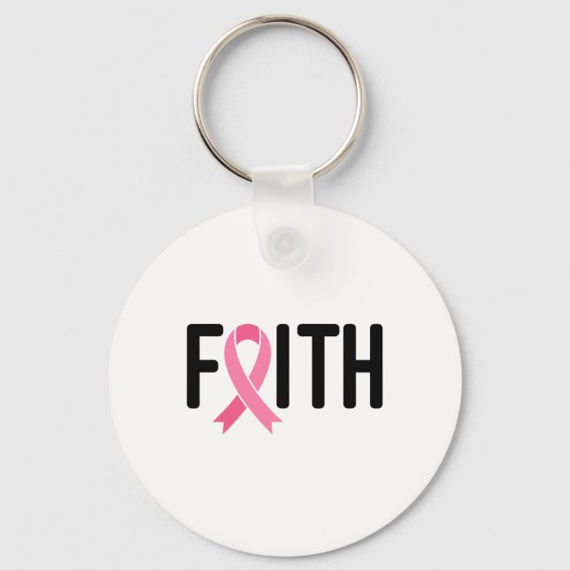 Breast Cancer Pink Ribbon Breast Cancer Women Warr Key Ring (Front)