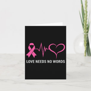 Breast Cancer Pink Ribbon Cancer Awareness  Card