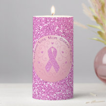 Breast Cancer Pink Ribbon Glitter