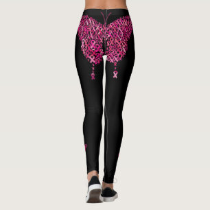 Breast Cancer Pink Ribbon Leggings