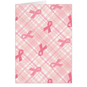 Breast Cancer Pink Ribbon Plaid Pattern