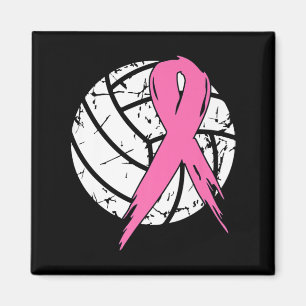 Breast Cancer Pink Ribbon Volleyball Awareness Cos Magnet