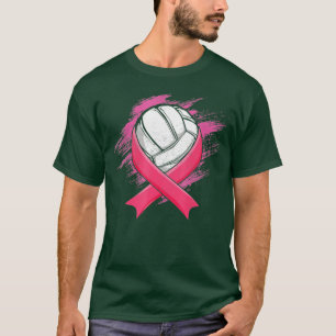 Breast Cancer Pink Ribbon Volleyball Awareness Cos T-Shirt