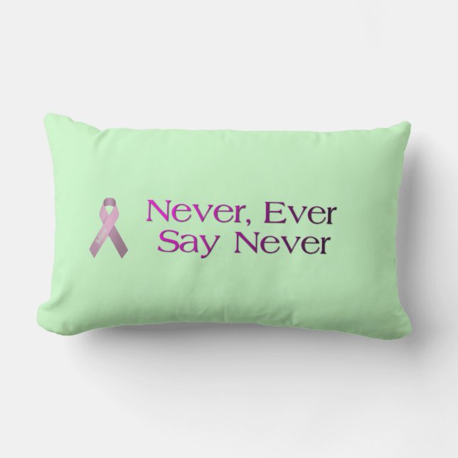 Breast Cancer Quote Throw Pillow (Front)