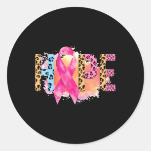 Breast Cancer Rainbow In October We Wear Pink Hope Classic Round Sticker