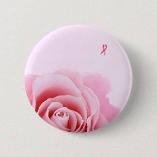 Breast Cancer Ribbon and Pink Rose Leggings 6 Cm Round Badge