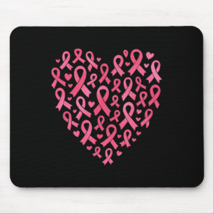 Breast Cancer Ribbon Awareness Inspirational Mouse Pad