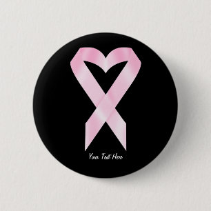 Breast Cancer Ribbon (customisable) 6 Cm Round Badge