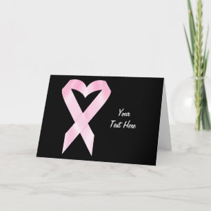 Breast Cancer Ribbon (customisable) Card