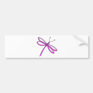 Breast Cancer Ribbon Dragonfly 1 Bumper Sticker