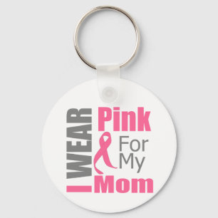Breast Cancer Ribbon I Wear Pink Mum Key Ring