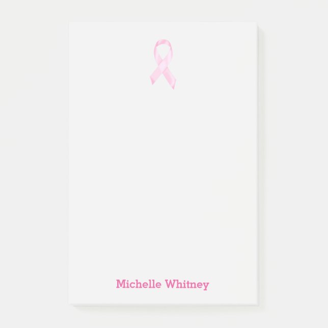 Breast Cancer Ribbon Post-it Notes (Front)