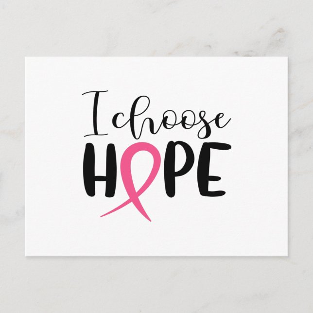 Breast Cancer Ribbon Print Postcard (Front)