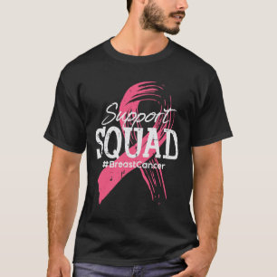 Breast Cancer Ribbon Support Squad Awareness Men W T-Shirt