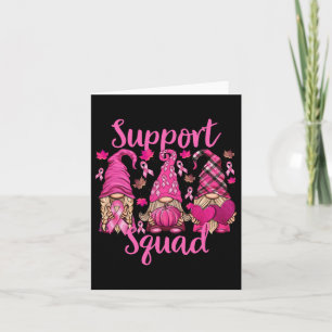 Breast Cancer Shirt For Women Gnomes Support Squad Card