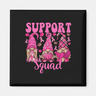 Breast Cancer Shirt For Women Gnomes Support Squad Magnet