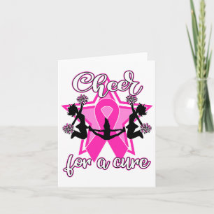 Breast Cancer Shirt Pink Ribbon Cheerleader  Card