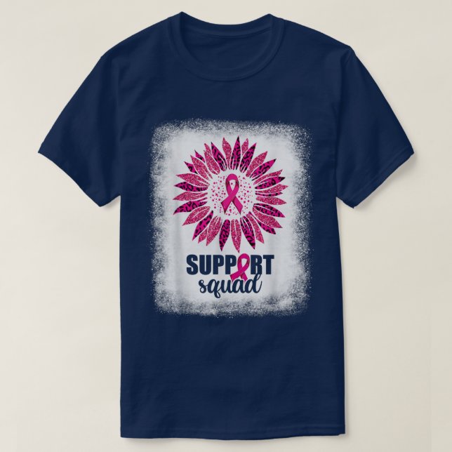 Breast Cancer Shirts For Women, Support Squad Sunf (Design Front)