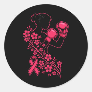 Breast Cancer Shirts Women Breast Cancer Awareness Classic Round Sticker