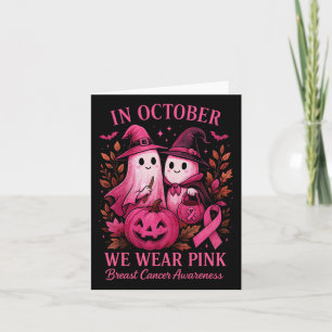Breast Cancer Shirts Women Halloween In October We Card