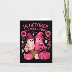 Breast Cancer Shirts Women Halloween In October We Card