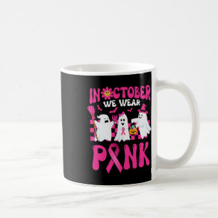 Breast Cancer Shirts Women Halloween October Wear Coffee Mug