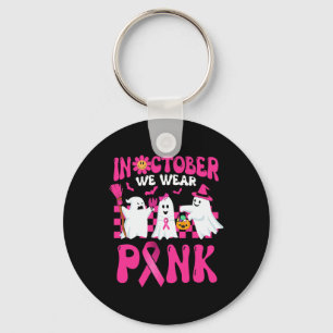 Breast Cancer Shirts Women Halloween October Wear Key Ring
