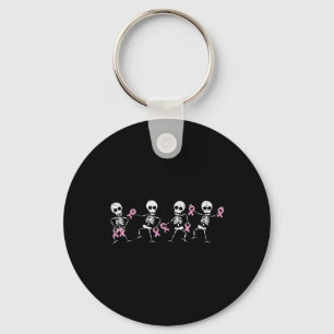 Breast Cancer Skeletons Dancing Awareness Men Wome Key Ring