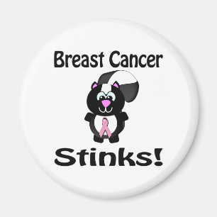 Breast Cancer Stinks Skunk Awareness Design Magnet