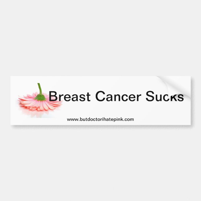 Breast Cancer Sucks Bumper Sticker (Front)