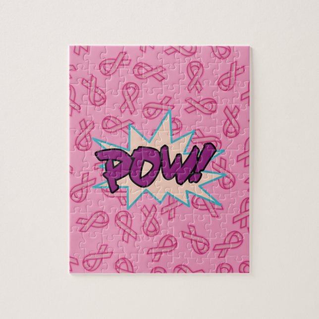 Breast Cancer Super Hero Jigsaw Puzzle (Vertical)