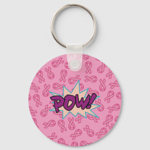 Breast Cancer Super Hero Key Ring