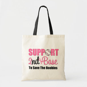 Breast Cancer Support 2nd Base Tote Bag