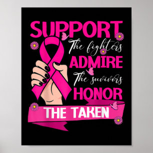 Breast Cancer Support Admire Honor Breast Cancer A Poster