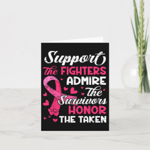 Breast Cancer Support Admire Honour Breast Cancer Card