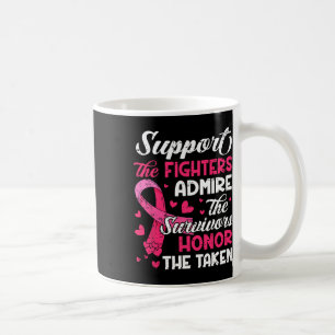 Breast Cancer Support Admire Honour Breast Cancer Coffee Mug