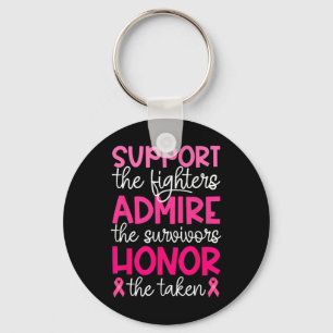 Breast Cancer Support Admire Honour Breast Cancer Key Ring
