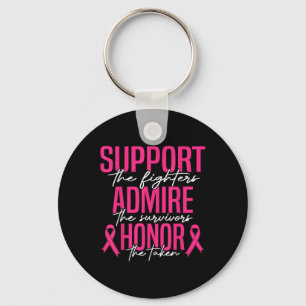 Breast Cancer Support Admire Honour Breast Cancer Key Ring
