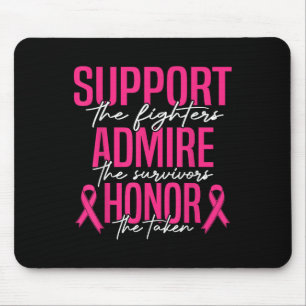 Breast Cancer Support Admire Honour Breast Cancer Mouse Pad