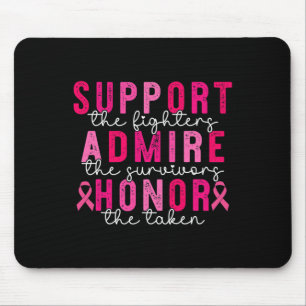 Breast Cancer Support Admire Honour Breast Cancer Mouse Pad