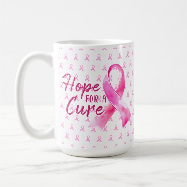 BREAST CANCER SUPPORT & AWARENESS COFFEE MUG (Left)