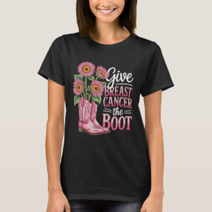 Breast Cancer Support Boot Funny T-Shirt