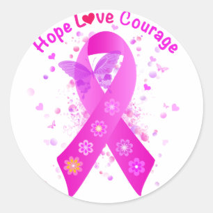 Breast Cancer Support Classic Round Sticker
