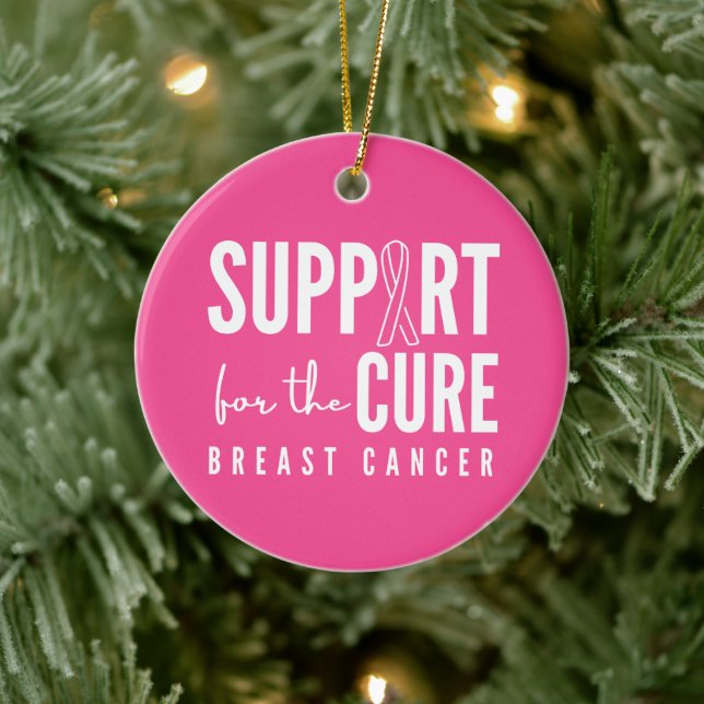 breast cancer support cure Ornament Holiday (Tree)