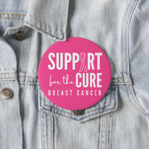 breast cancer support cure pink Buttons