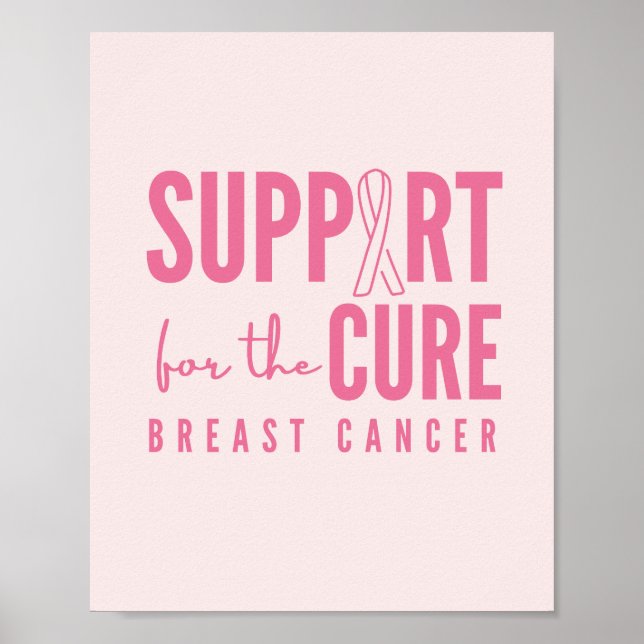 breast cancer support cure pink Poster Prints (Front)