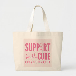 breast cancer support cure pink Totes Bags