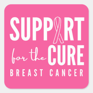 breast cancer support cure Stickers Labels pink
