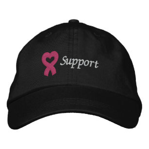 Breast Cancer Support Embroidered Hat